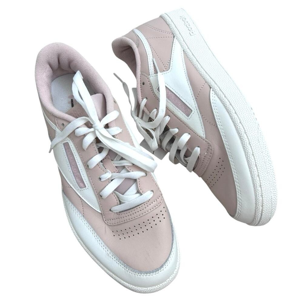 Reebok Club C 85 Pink Leather Sneakers Retro Casual Tennis Shoes‎ Size 8